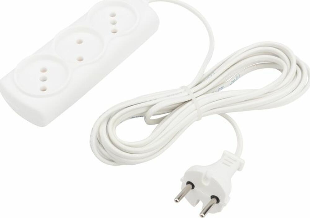 PROconnect 11-7214 Удлинитель STANDARD 3 гнезда, 5м, 2х0,75мм², б/з, белый PROconnect