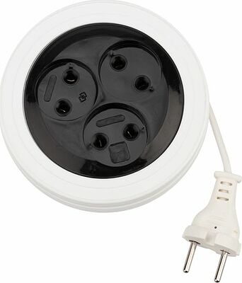 PROconnect 11-7224 Удлинитель-рулетка STANDARD 3 гнезда, 3м, 2х0,75мм², б/з, белый PROconnect