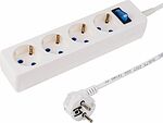 PROconnect 11-7227 Сетевой фильтр STANDARD 4 гнезда, 1,5м, 3х0,75мм², с/з, белый PROconnect