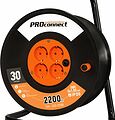 PROconnect 11-7605 Удлинитель силовой на катушке 4 гнезда с/з 30м 3х1мм² PROconnect PROconnect 11-7605 Удлинитель силовой на катушке 4 гнезда с/з 30м 3х1мм² PROconnect