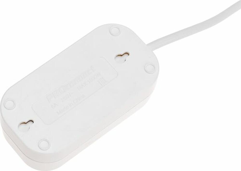 PROconnect 13-4202 Удлинитель 2 гнезда, 1,5м, 3х0,75мм², с/з, белый PROconnect