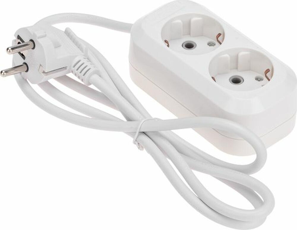 PROconnect 13-4202 Удлинитель 2 гнезда, 1,5м, 3х0,75мм², с/з, белый PROconnect