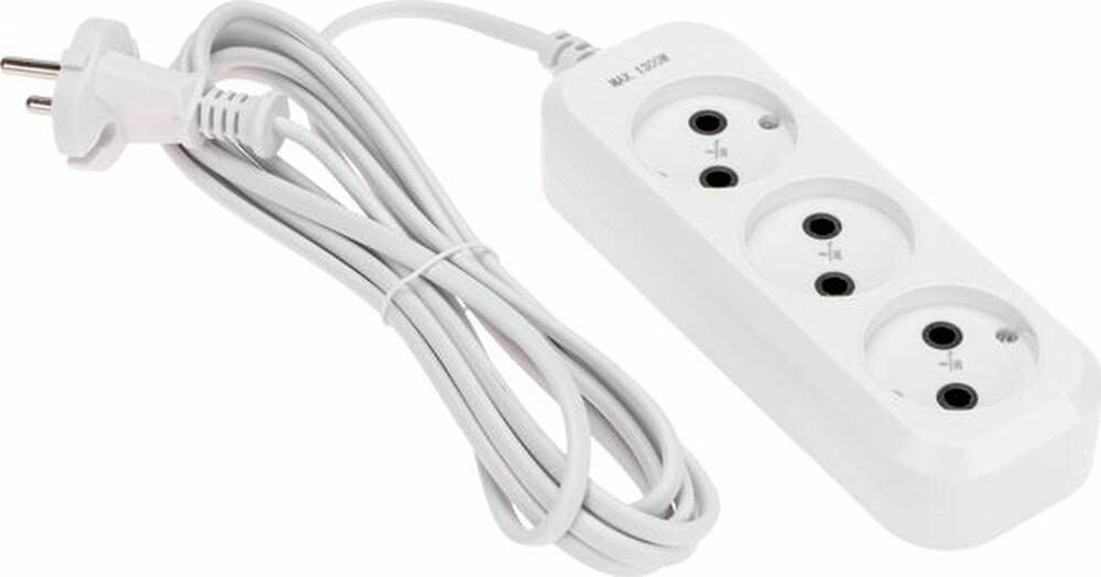 PROconnect 13-4206 Удлинитель 3 гнезда, 3м, 2х0,75мм², б/з, белый PROconnect