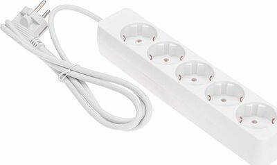PROconnect 13-4211 Удлинитель 5 гнезд, 1,5м, 3х0,75мм², с/з, белый PROconnect