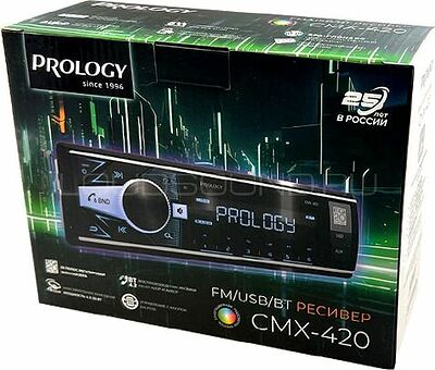 Prology CMX-420 автомагнитола 1DIN, USB, AUX, Bluetooth, 4×55 Вт