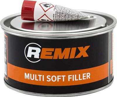 REMIX Multi Soft Filler RM-MSF-380 полиэфирная универсальная шпатлёвка 2К, 0,38 кг с отвердителем