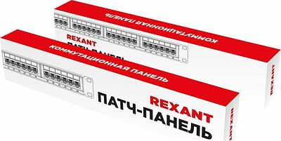 REXANT 02-0033 Панель коммутационная высокой плотности с кабельными органайзерами 19 quot;, 1U, 48 портов, UTP, RJ-45, CAT 5e REXANT PRO