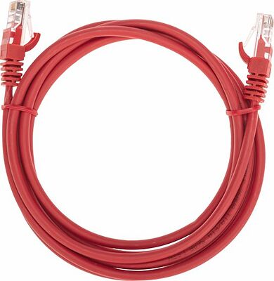 REXANT 02-0103-2 Патч-корд U/UTP, CAT 5e, RJ45-RJ45, 26AWG, LSZH, красный, 2м REXANT
