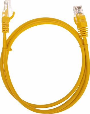 REXANT 02-0105-1 Патч-корд U/UTP, CAT 5e, RJ45-RJ45, 26AWG, LSZH, желтый, 1м REXANT