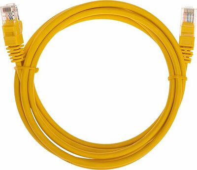 REXANT 02-0105-2 Патч-корд U/UTP, CAT 5e, RJ45-RJ45, 26AWG, LSZH, желтый, 2м REXANT