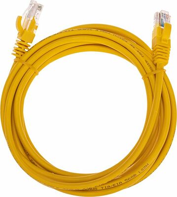 REXANT 02-0105-3 Патч-корд U/UTP, CAT 5e, RJ45-RJ45, 26AWG, LSZH, желтый, 3м REXANT
