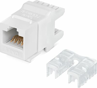 REXANT 02-0250 Модуль Keystone Jack RJ-45(8P8C), UTP неэкранированный, CAT 6, тип 180 градусов, белый REXANT PRO