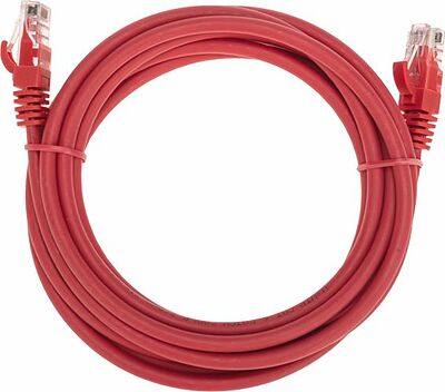 REXANT 02-0293-3 Патч-корд U/UTP, CAT 6, RJ45-RJ45, 26AWG, LSZH, красный, 3м REXANT