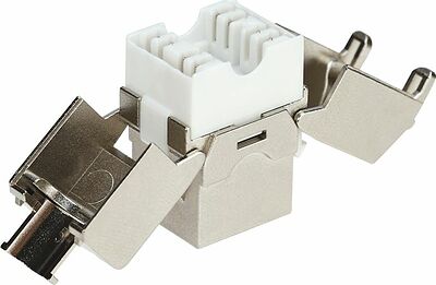 REXANT 02-0361 Модуль Keystone, Jack RJ-45(8P8C), FTP экранированный, CAT 6A, тип 180 градусов, самозажимной REXANT PRO