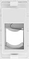REXANT 03-0160 Вставка Mosaic 22,5x45, на 1 порт с прозрачной шторкой и увеличенным окном маркировки, белая