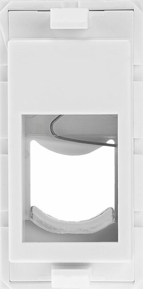 REXANT 03-0160 Вставка Mosaic 22,5x45, на 1 порт с прозрачной шторкой и увеличенным окном маркировки, белая