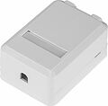REXANT 03-0221 Корпус настенной розетки под 1 модуль Keystone Jack белый