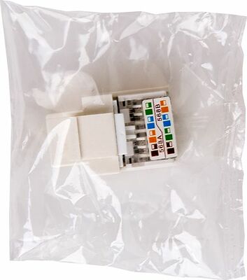 REXANT 03-1011 Модуль Keystone Jack RJ-45(8P8C), UTP, CAT 5e, тип 180 градусов, белый REXANT 