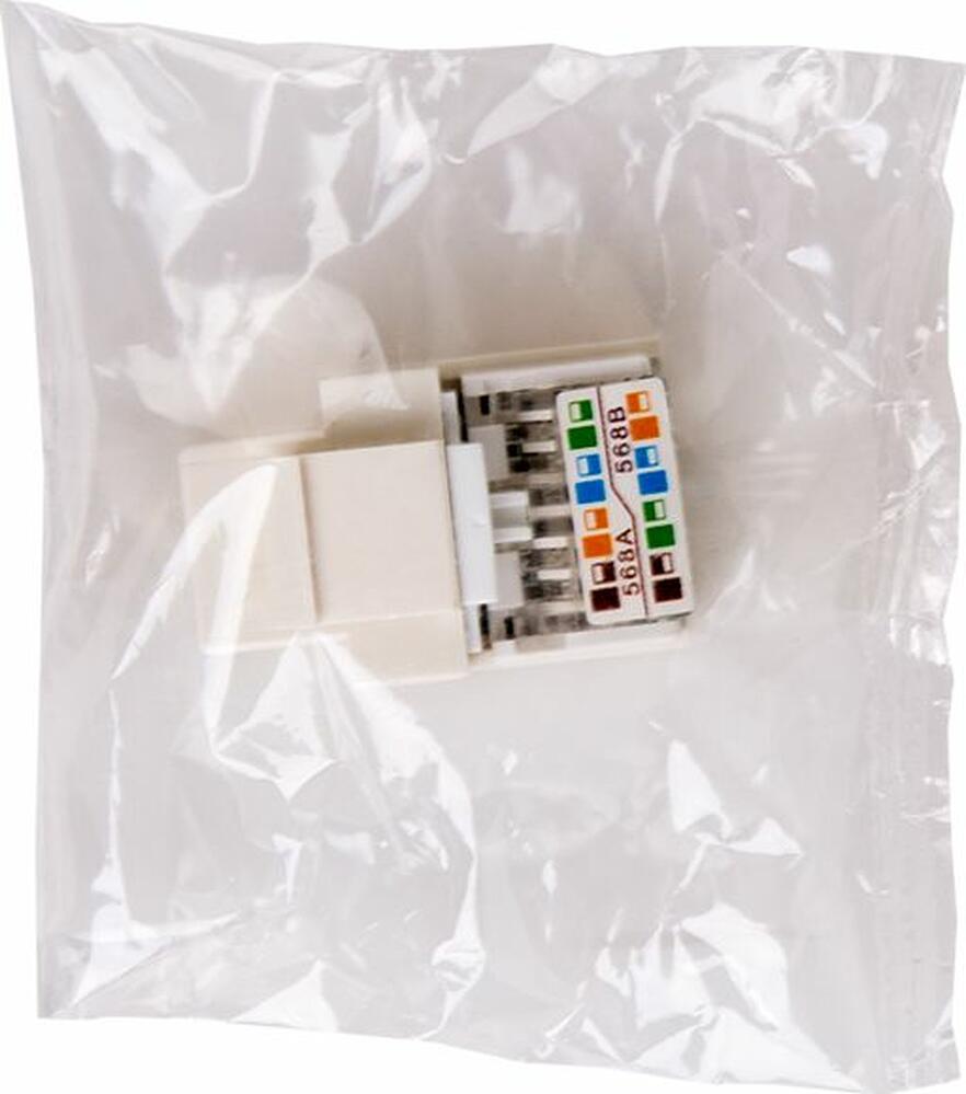 REXANT 03-1011 Модуль Keystone Jack RJ-45(8P8C), UTP, CAT 5e, тип 180 градусов, белый REXANT 