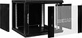REXANT 04-1266-112 Настенный шкаф 19 quot; 12U 600×600×635 (ШxГxВ), дверь стекло, металлическая задняя стенка, боковые съемные стенки, RAL 9005 REXANT