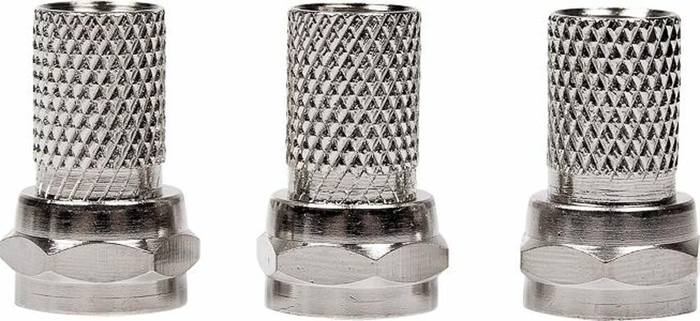 REXANT 05-6101 Делитель ТВx2 под F-разъем, 5-1000МГц, Silver (3 F-разъема в комплекте) REXANT