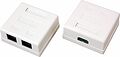 REXANT 06-0105-C Розетка сетевая LAN, на стену, 2 гнездо 8Р8С (RJ-45), CAT 5е REXANT 