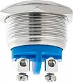 REXANT 06-0357-B Кнопка антивандальная Ø19 Б/Фикс (2с винт) OFF-(ON) сфера (PBS-28В, A19-A2) REXANT (в упак. 1шт.)