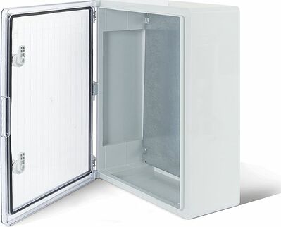 REXANT 11-0413 Корпус пластиковый ЩМПп с прозрачной дверцей и монтажной панелью 400х300х220мм, АБС, УХЛ1, IP65 REXANT