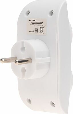 REXANT 11-1074 Двойник электрический 10А б/з вертикальный белый REXANT