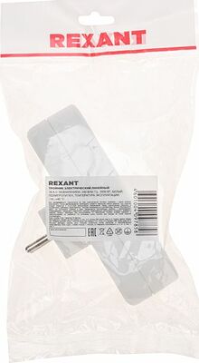 REXANT 11-1079 Тройник электрический линейный 16А с/з вертикальный, белый REXANT