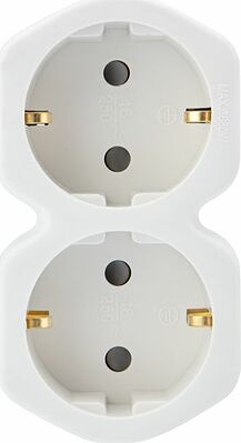 REXANT 11-1087 Двойник электрический 16А с/з и защитными шторками, белый REXANT 