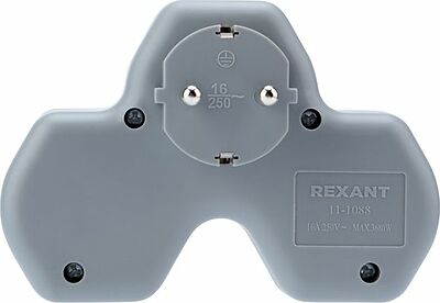 REXANT 11-1088 Тройник электрический 16А с/з с защитными шторками, белый REXANT 