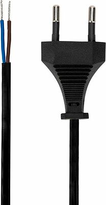 REXANT 11-1142 Шнур сетевой 2х0,75 мм² 1,8м черный REXANT
