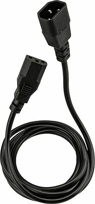 REXANT 11-1161 Шнур сетевой, разъем IEC 320 C13 - разъем IEC 320 C14, кабель 3x0,75 мм², длина 1,5 метра (PE пакет) REXANT