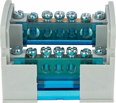 REXANT 11-2302-7 Шина на DIN-рейку в корпусе (кросс-модуль) 2х7 REXANT