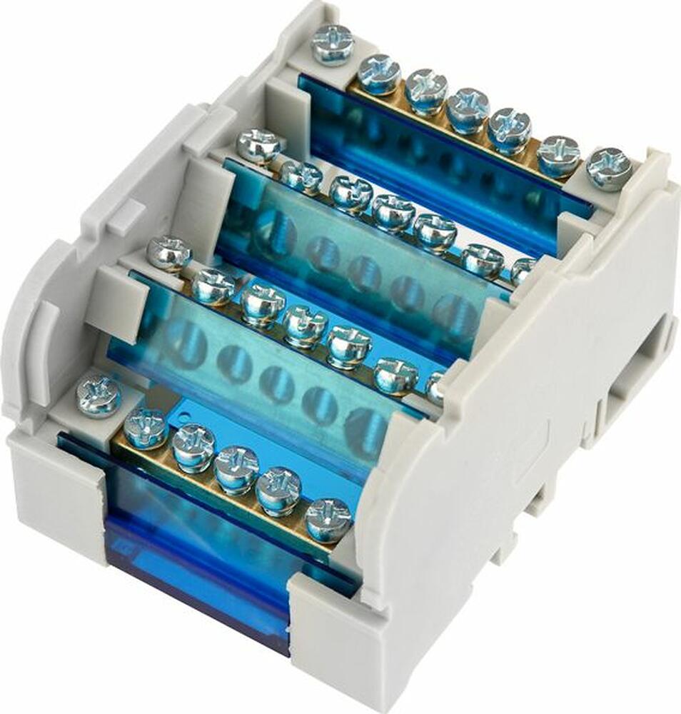 REXANT 11-2304-7 Шина на DIN-рейку в корпусе (кросс-модуль) 4х7 REXANT