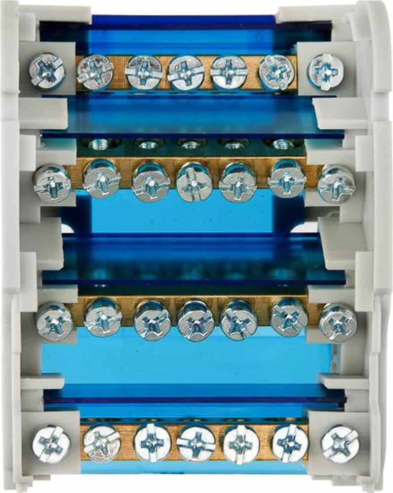 REXANT 11-2304-7 Шина на DIN-рейку в корпусе (кросс-модуль) 4х7 REXANT