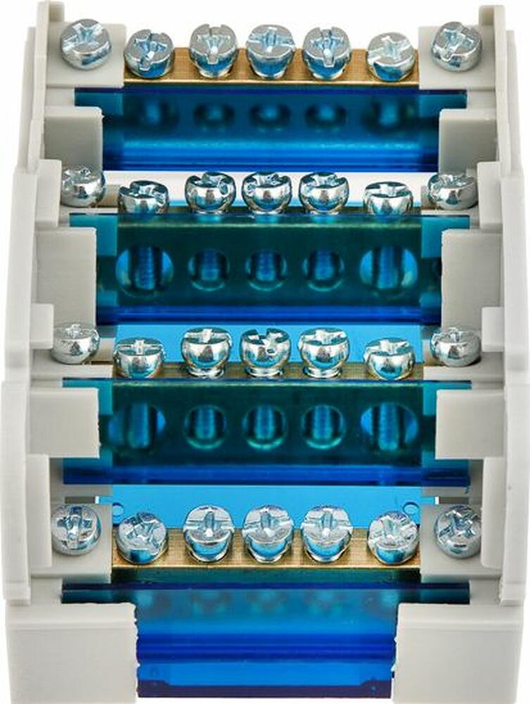REXANT 11-2304-7 Шина на DIN-рейку в корпусе (кросс-модуль) 4х7 REXANT