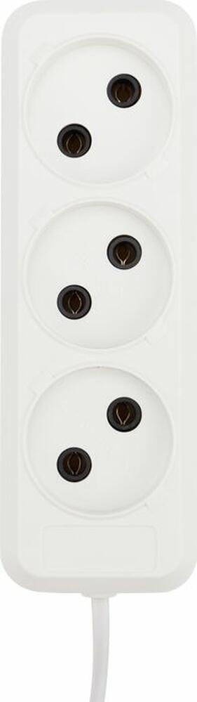 REXANT 11-8737 Удлинитель 3 гнезда, 5м, 2х0,75мм², б/з, белый REXANT