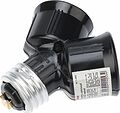 REXANT 11-8860 Разветвитель цокольный Е27-2хЕ27 черный REXANT