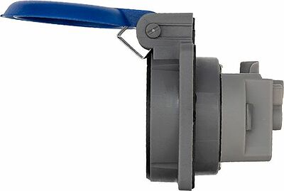 REXANT 111-008 Розетка влагозащищенная панельная с крышкой 1 гнездо, 2Р+РЕ, с/з, с/у, 16А, IP54, серая REXANT