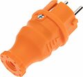 REXANT 111-015 Вилка влагозащищенная прямая, c/з, 16А, IP44, каучук, оранжевая REXANT