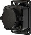 REXANT 111-111 Розетка влагозащищенная с крышкой 1 гнездо, с/з, 16А, IP54, каучук, черная REXANT