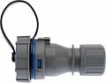REXANT 111-121 Розетка влагозащищенная кабельная переносная 1 гнездо, 2Р+РЕ, 16А, IP68, серая REXANT