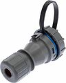 REXANT 111-121 Розетка влагозащищенная кабельная переносная 1 гнездо, 2Р+РЕ, 16А, IP68, серая REXANT