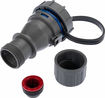 REXANT 111-121 Розетка влагозащищенная кабельная переносная 1 гнездо, 2Р+РЕ, 16А, IP68, серая REXANT