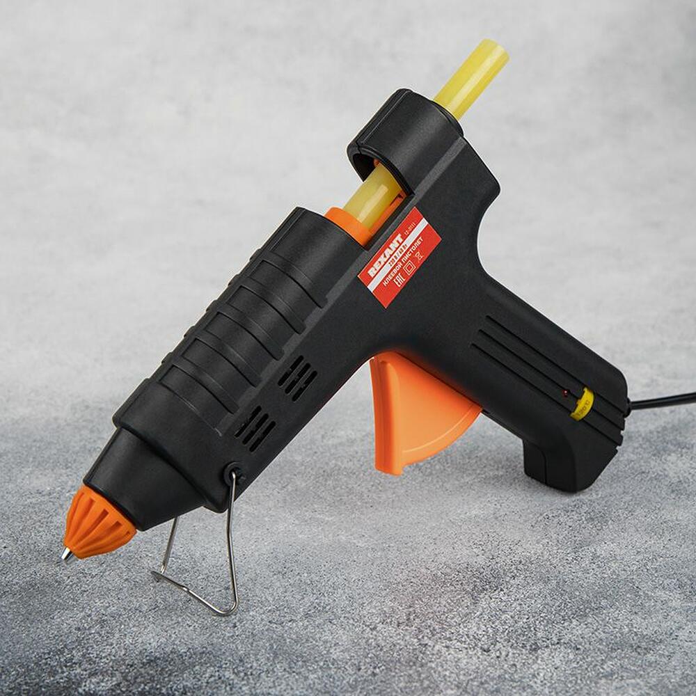 REXANT 12-0111 Пистолет клеевой, 60Вт, Ø11мм, настройка температуры 120..240℃, кейс REXANT