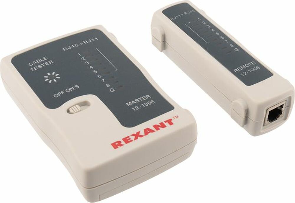 REXANT 12-1006 Тестер кабеля RJ-45+RJ-11/RJ-12 468 REXANT