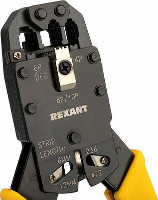 REXANT 12-3442 Кримпер HT-200R для обжима 10P10C, 8P8C, 6P6C, 4P4C REXANT