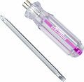 REXANT 12-4742 Отвертка комбинированная, прозрачная рукоятка, двухсторонний стержень 120мм (крестовая PH2, шлицевая SL6) REXANT